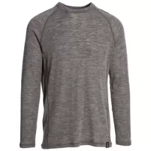 Image of Trespass Mens Wexler Merino Base Layer Top (XL) (Dark Grey Marl)