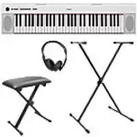 Image of Yamaha Keyboard Piaggero NP12WHPK LCD C2 to C7 Black Set