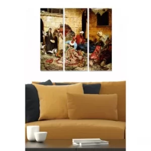 Image of MDFORY5607 Multicolor Decorative MDF Painting (3 Pieces)