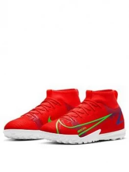 Image of Nike Junior Mercurial Superfly 6 Academy Astro Turf Football Boots - Red, Silver, Size 2