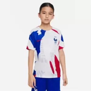 Image of Nike France Pre Match Top 2022 2023 Juniors - White