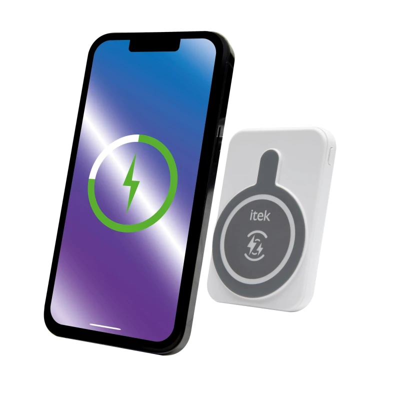 Image of iTek 5000mAh Powerbank with Wireless MagSafe Charger Wh White unisex Medium