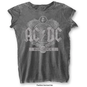 Image of AC/DC - Black Ice Womens X-Small T-Shirt - Grey