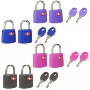 Image of Master Lock Luggage Abs Keyed Steel Padlock (W)20mm, Pack Of 2