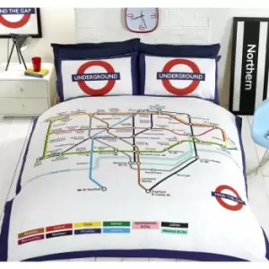 Image of London Underground duvet cover & pillowcases set - double