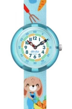 Image of Flik Flak Carrot Party Garden Fiesta Watch FBNP191