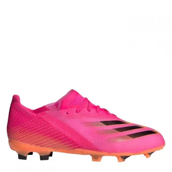 Image of adidas X Ghosted.1 Junior FG Football Boots - ShockPink/Orang