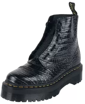 Image of Dr. Martens Sinclair Gunmetal Wild Croc Boot black