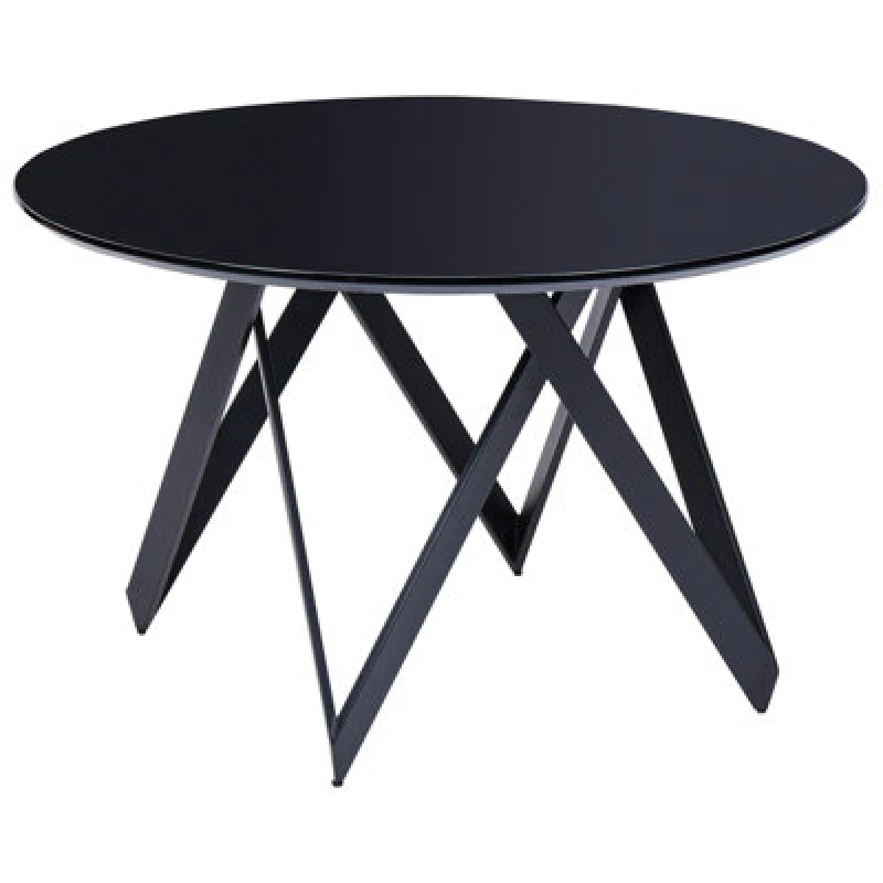 Image of Beliani Dining Table Oxhill Black 120 Cm 120 Cm
