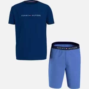 Image of Tommy Hilfiger Logo Detail Cotton T-Shirt and Shorts Set - S