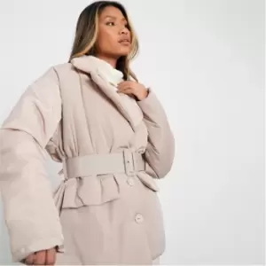 Image of I Saw It First Utility Puffer Coat - Brown