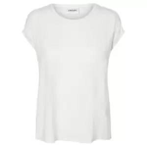 Image of Vero Moda VM Ava Plain Shirt Sleeve T-Shirt Womens - White