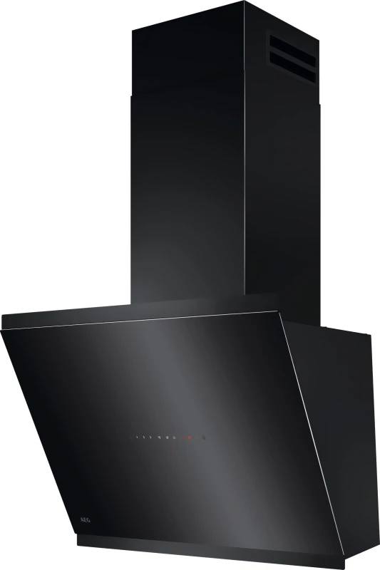 Image of AEG GV77D61SB 60cm Series 7000 Angled Chimney Hood - BLACK GV77D61SB