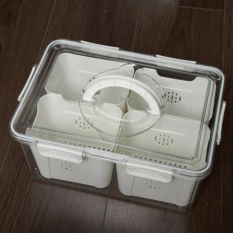 Image of LIFE IDEAS 2pcs Fridge Storage Container with Lid White3 unisex 2x Style3
