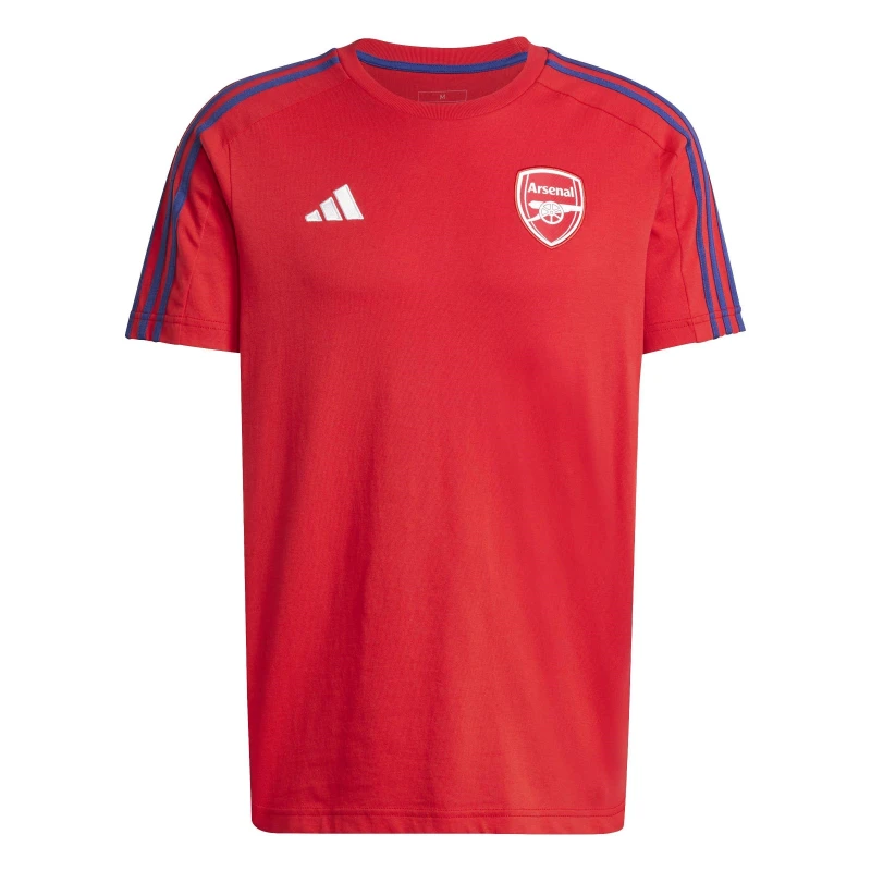 Image of adidas Arsenal DNA T-Shirt 2024 2025 Adults Licensed Short Sleeve T-Shirts S Red 36429408350