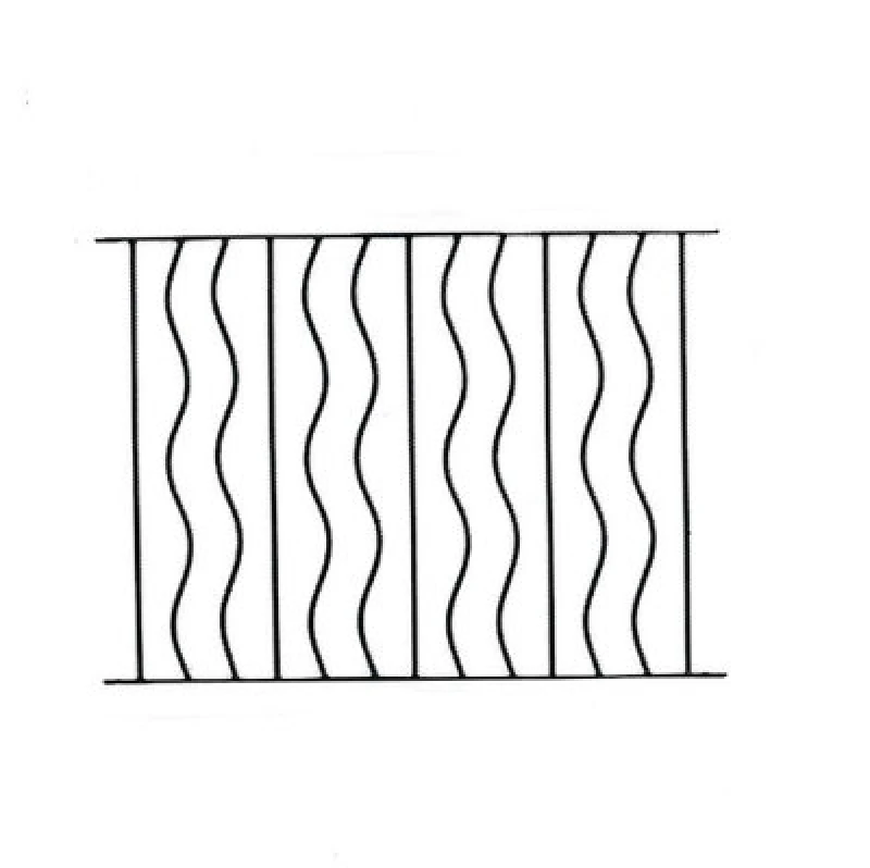 Image of Burbage Iron Craft Rippla Large Metal Deck Decking Infill Fence Panel 1130mm Wide X 813mm High Lprb