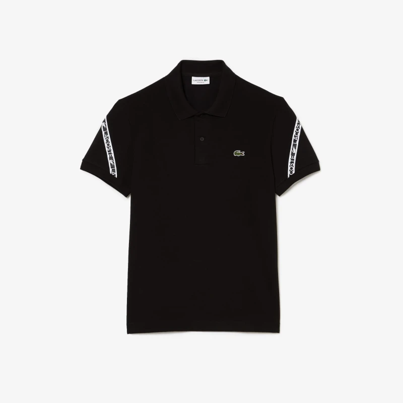 Image of Lacoste Regular Fit Stretch Mini Pique Polo Shirt - Black S