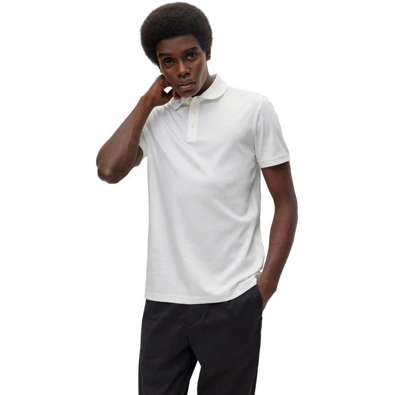 Image of Boss Mens T Perry Short Sleeve Polo Shirt White male S