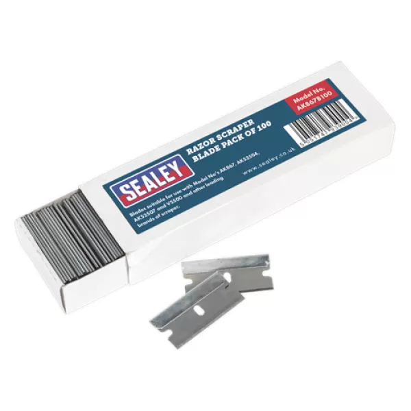 Image of Sealey AK867B100 Razor Scraper Blade