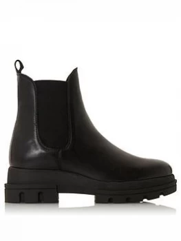 Image of Dune Black Leather 'Provense' Chelsea Boots - 3