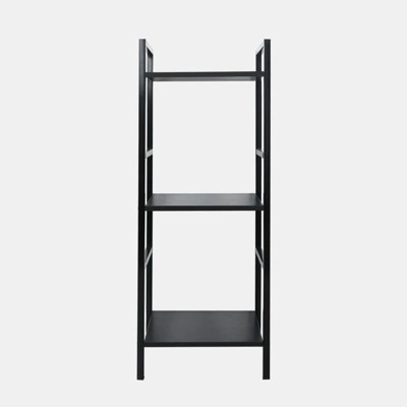 Image of OHS OHS Shelving Unit 3 Tier Living Room Storage Organiser Modern Wire Home Decor Office in Black One Size Unisex 5027434215263