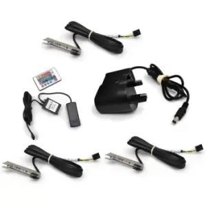 Image of Metal rgb LED Clips Strip Link Bar Light Remote Control Kitchen Cabinet - Lights 3