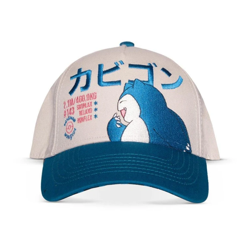 Image of Pokemon Snorlax Adjustable Cap, White/Blue (BA312521POK) Multi unisex