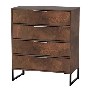 Image of Kishara Ready Assembled 4-Drawer Chest of Drawers - Copper
