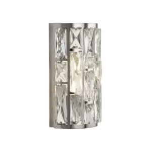 Image of Searchlight BIJOU - 2 Light Chrome Wall Light with Crystal Glass