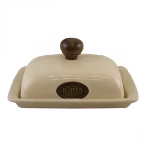 Image of Country Cottage Cream Ceramic Butter Dish