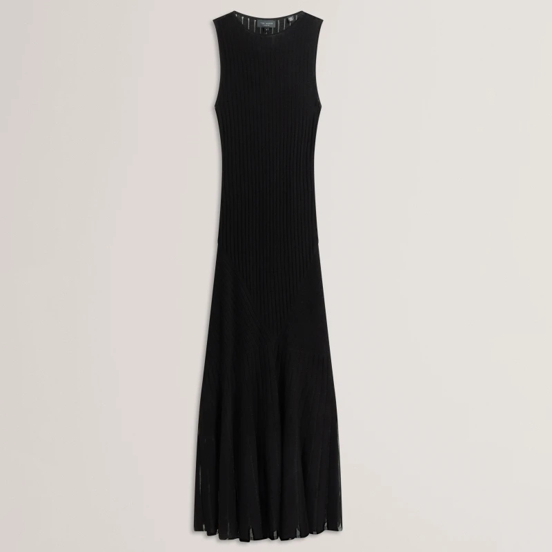 Image of Ted Baker Knitted Midi Dress Black female 8 (XS)