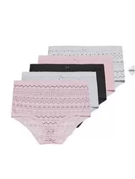 Image of Yours 5 Pack Winter Pastels Full Briefs - Multi, Grey, Size 14-16, Women