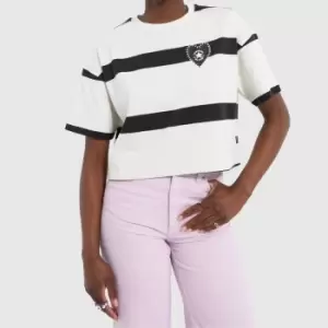 Image of Converse Bold Scene Stripe T-Shirt In White & Black