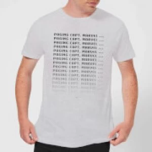 Image of Captain Marvel Paging Mens T-Shirt - Grey - 3XL