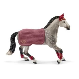 Image of SCHLEICH Horse Club Trakehner Mare Riding Tournament Toy Figure