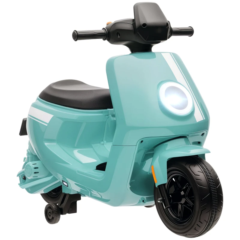 Image of AIYAPLAY 6V Kids Electric Motorbike with Headlight and Music - Green 370-351V70GN