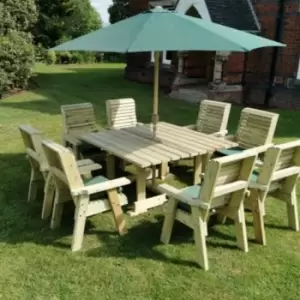 Image of Hawthorn Outdoor Dining Set with 8 Chairs, Wood
