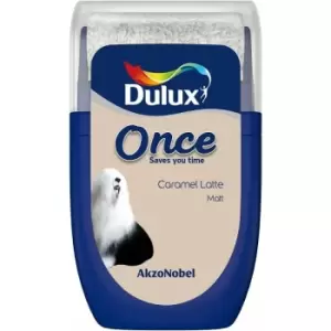 Image of Dulux Once Caramel Latte Matt Emulsion Paint 30ml