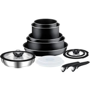 Image of Tefal Ingenio Essential 13 Piece Non-Stick Pan Set with Lids and Bakelite Handle