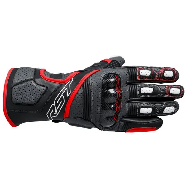 Image of RST Fulcrum Gloves Grey Red Black Size 9