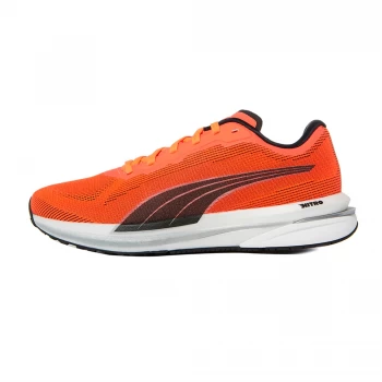 Image of PUMA Velocity Nitro Womens Running Shoes, Lava Blast/Black/Silver Size 5 Shoes