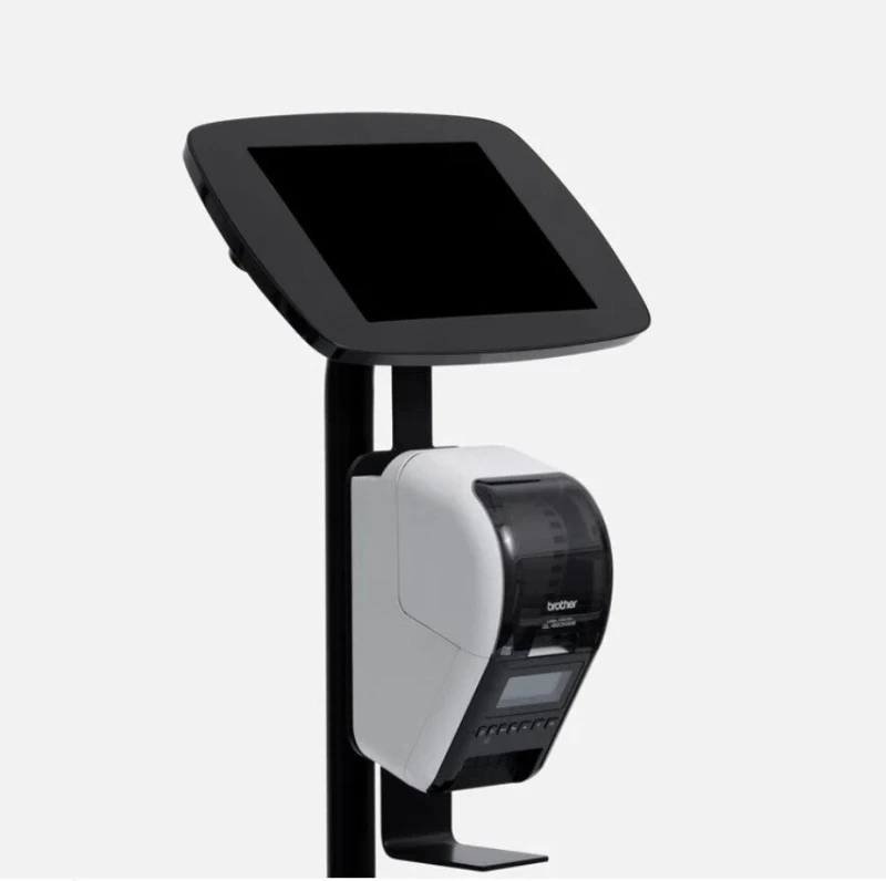 Image of Bouncepad Original Floorstanding + Brother Printer Mount (inc USB Cable) Apple iPad 10th Gen 10.9 (2022) Black Covered Front Camera an