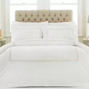 Image of Paoletti Cleopatra Single Duvet Cover Set Cotton Gold