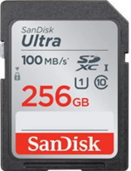 Image of SanDisk Ultra 256GB SDXC Memory Card up to 100MB/s, Class 10 UHS-I