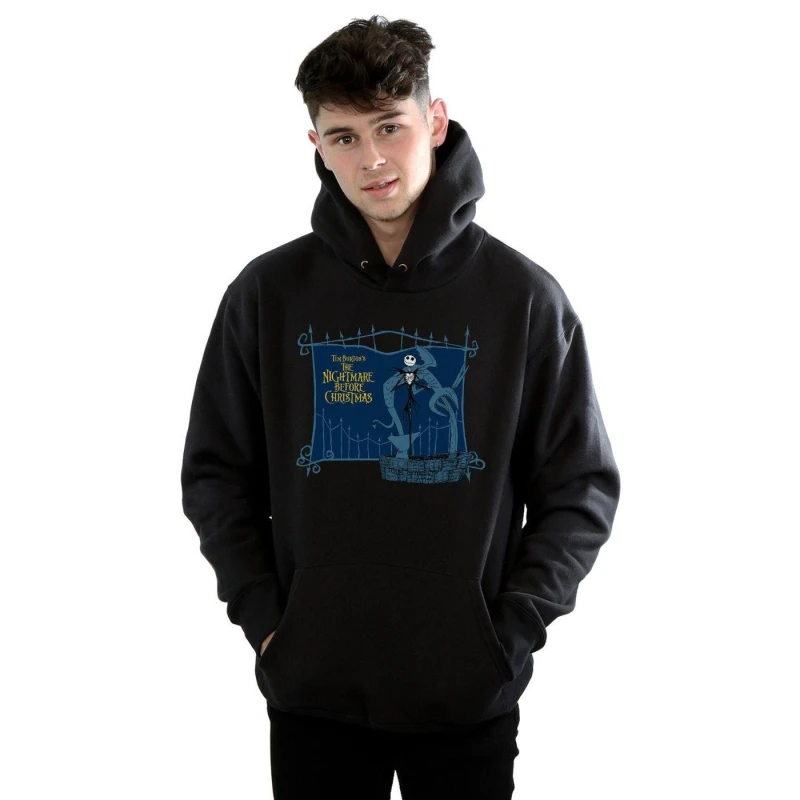 Image of Disney Men Nightmare Before Christmas Jack And The Well Hoodie in Black Size: Small Black S Male 5057864095289