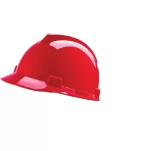 Image of GV131 V-Gard Safety Helmet, Pushkey Sliding Suspension, Red