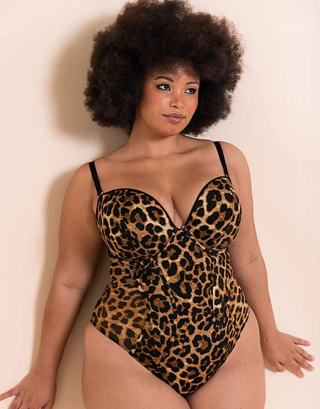 Image of Curvy Kate Curvy Kate Icon Strapless Body Leopard Print - Curvy Kate - Size: 32J Leopard Print Female 32J MO47817