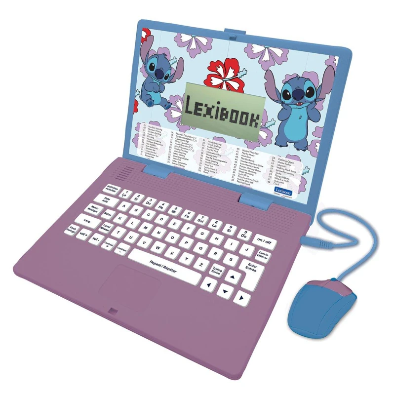 Image of Lexibook Disney Stitch Bilingual Educational Laptop with 12 Laptops One Size Multi 41304899000