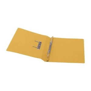 Image of 5 Star Foolscap Transfer Spring File 285gsm Yellow Pack of 50
