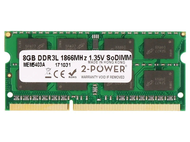 Image of 2-Power 8GB PC3-14900 1866MHz 1.35V SODIMM Memory